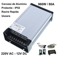 Sursa Alimentare 960W 12V Ip52 Power Supply