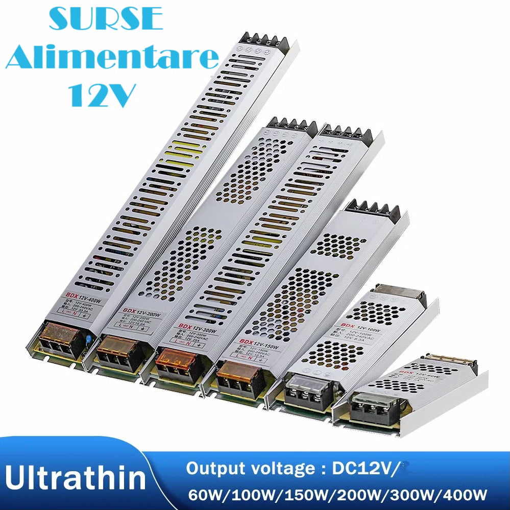 Захранващ блок 12V Slim метален