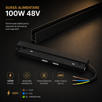 Захранващ блок 100W 48V за магнитна шина