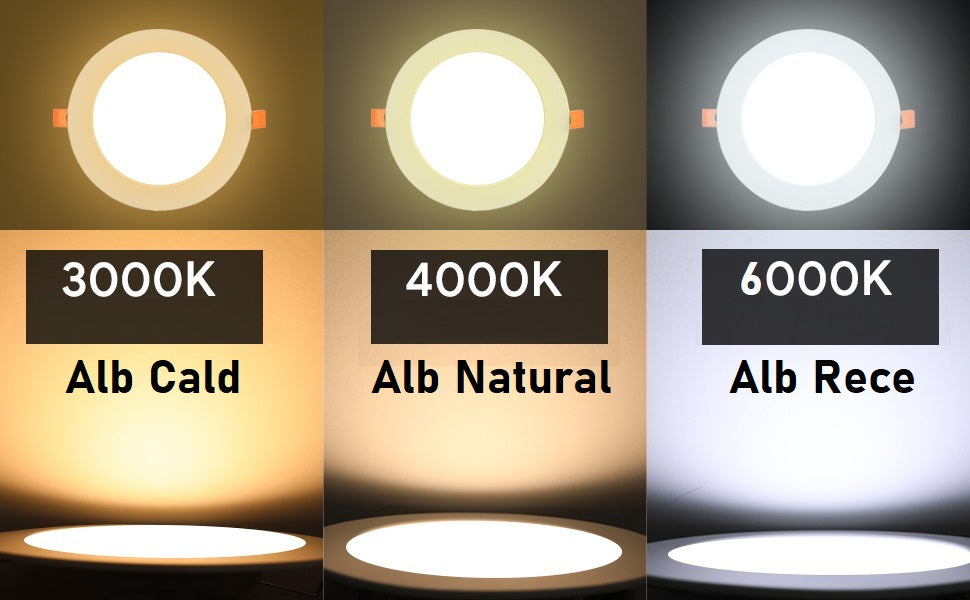 LED спот 12W Slim кръгъл бял / 168mm / вграден