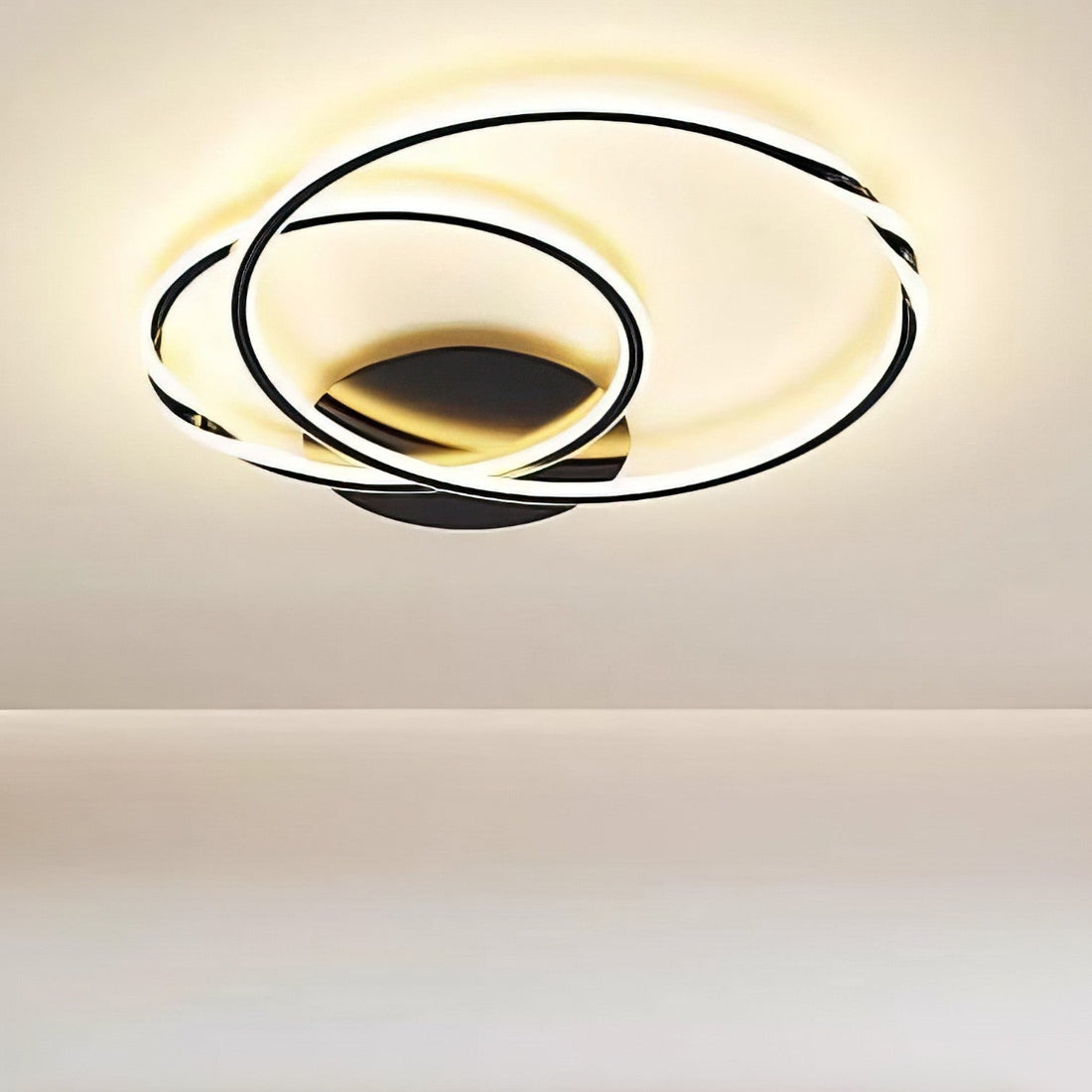 LED осветително тяло 2 BLACK CIRCLE Еквивалент 600W Дистанционно управление