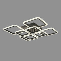 LED осветително тяло 4+4 Square Gigant BUBBLES BLACK еквивалент 800W с дистанционно