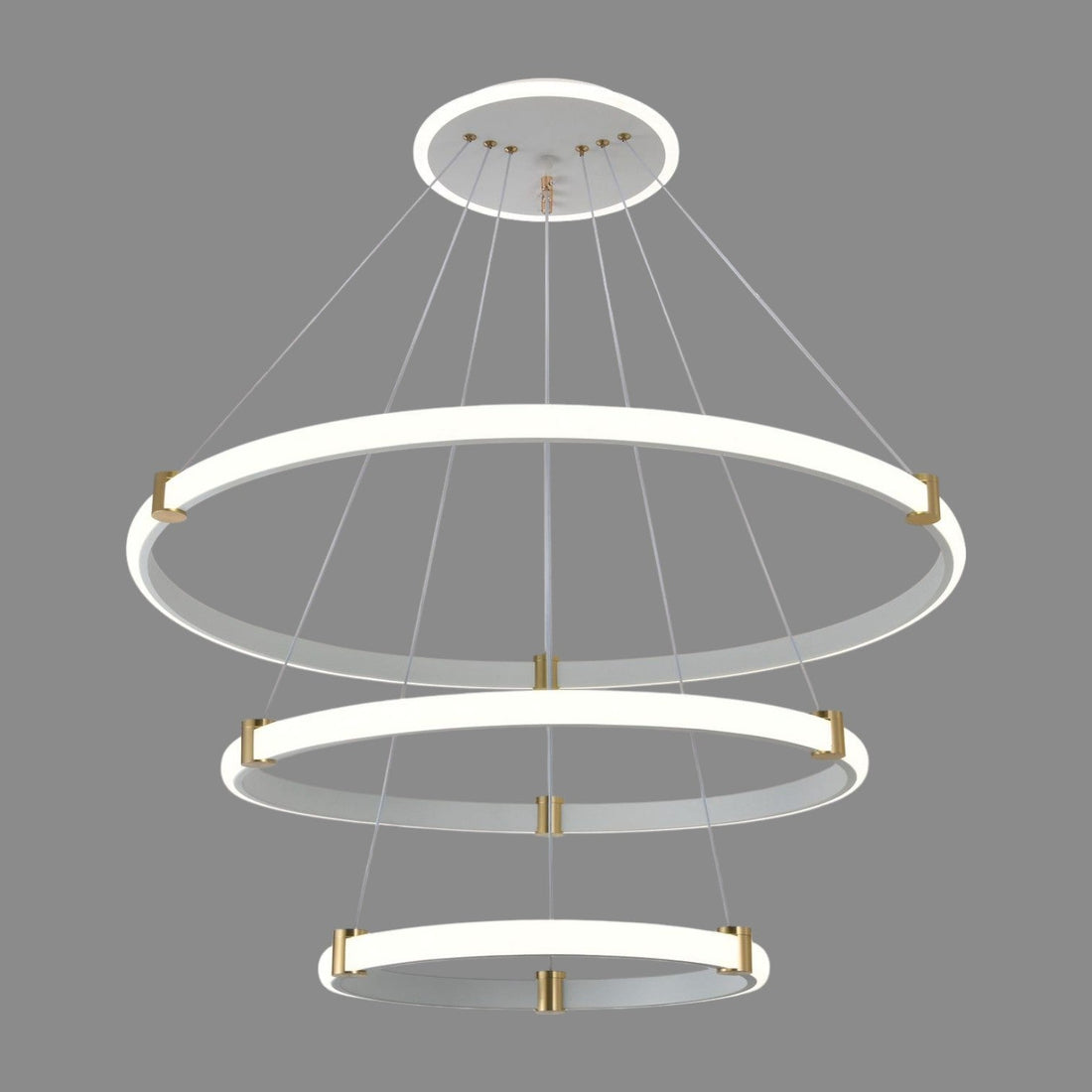LED осветително тяло висящо ZENO White 3 сегмента еквивалент 400W с дистанционно