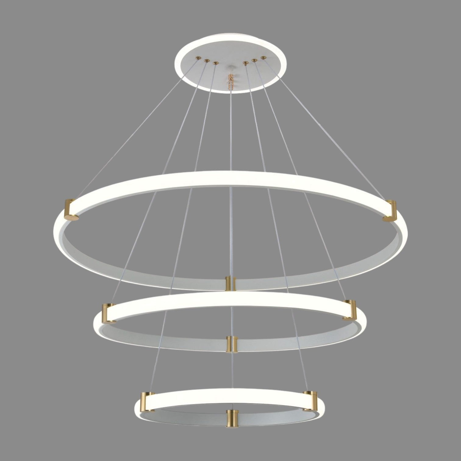 LED осветително тяло висящо ZENO White 3 сегмента еквивалент 400W с дистанционно