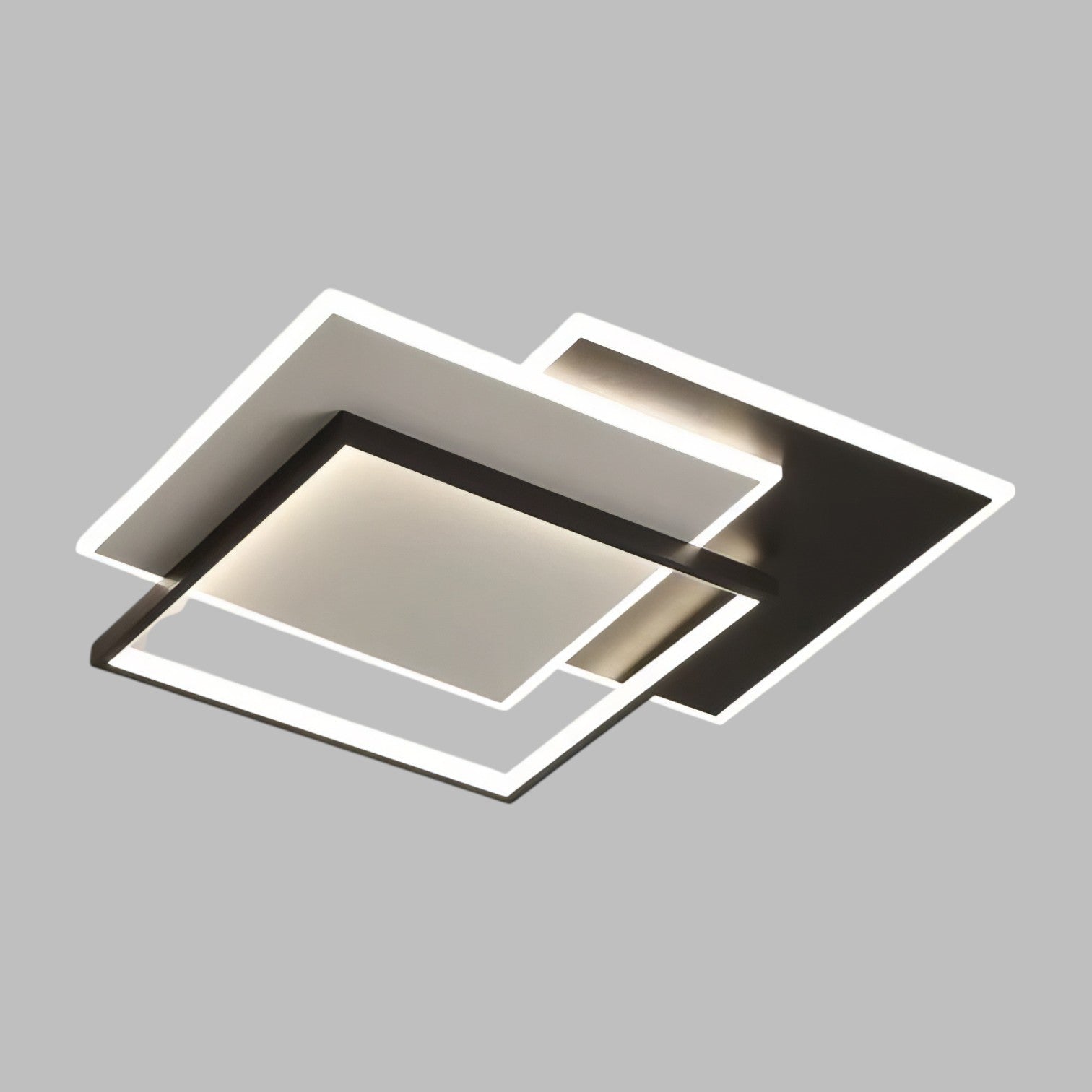 LED осветително тяло 3 Square RION Black еквивалент 600W с дистанционно