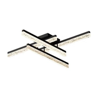 LED осветително тяло 4 LINES SAARI Black еквивалент 400W с дистанционно