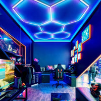LED плафон тип шестоъгълник HoneyComb 235x162CM еквивалент 400W