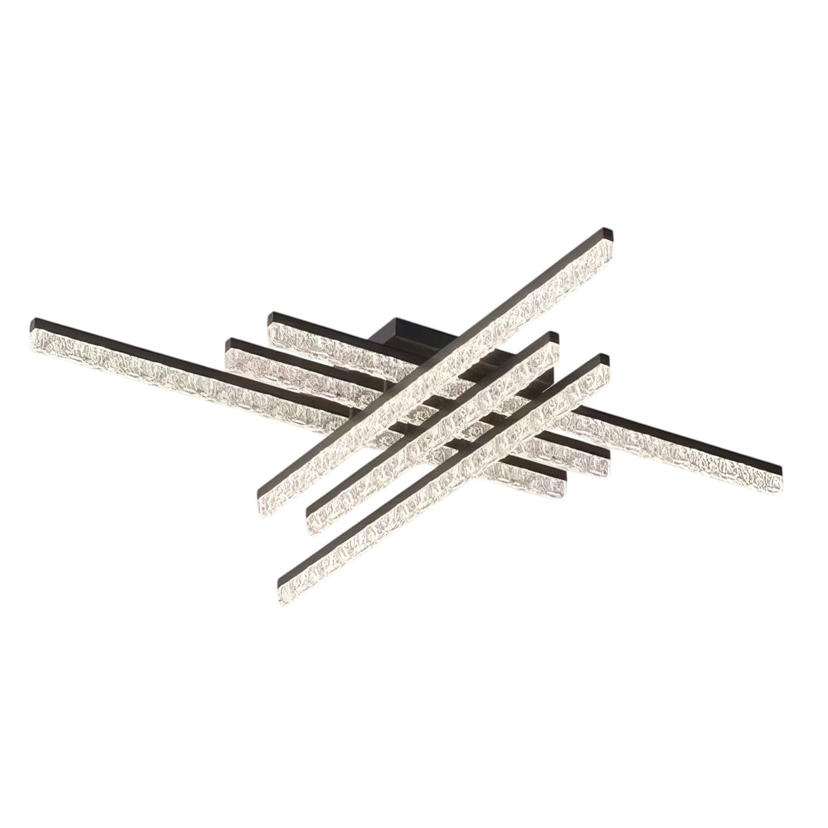 LED осветително тяло 6 LINES SAARI Black еквивалент 600W с дистанционно