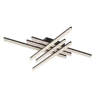 LED осветително тяло 6 LINES SAARI Black еквивалент 600W с дистанционно