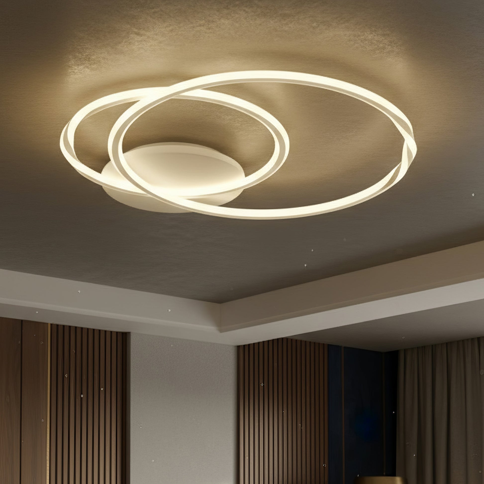 Осветително тяло LED 2 WHITE CIRCLE Еквивалент 600W Дистанционно