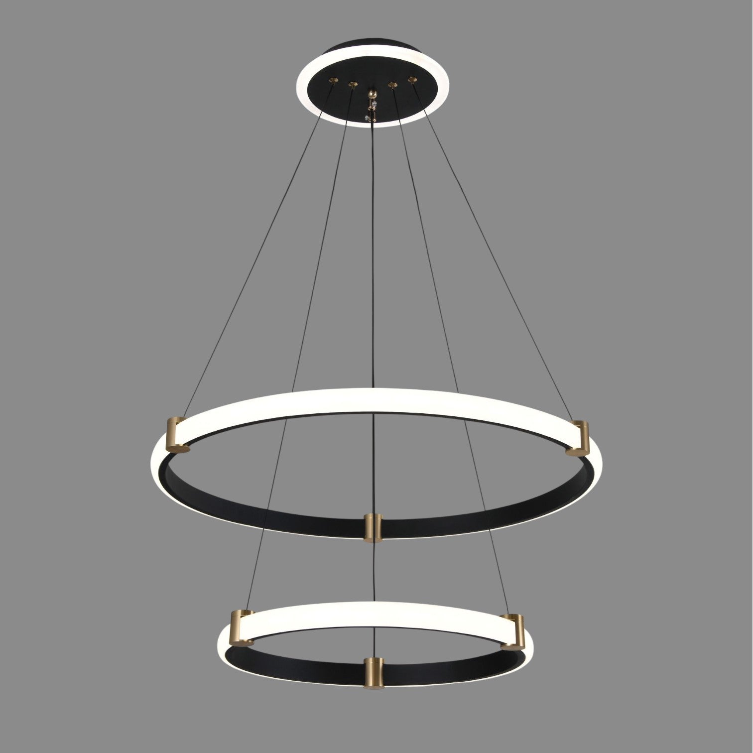 LED осветително тяло ZENO Black, висящо, еквивалент 250W, с дистанционно