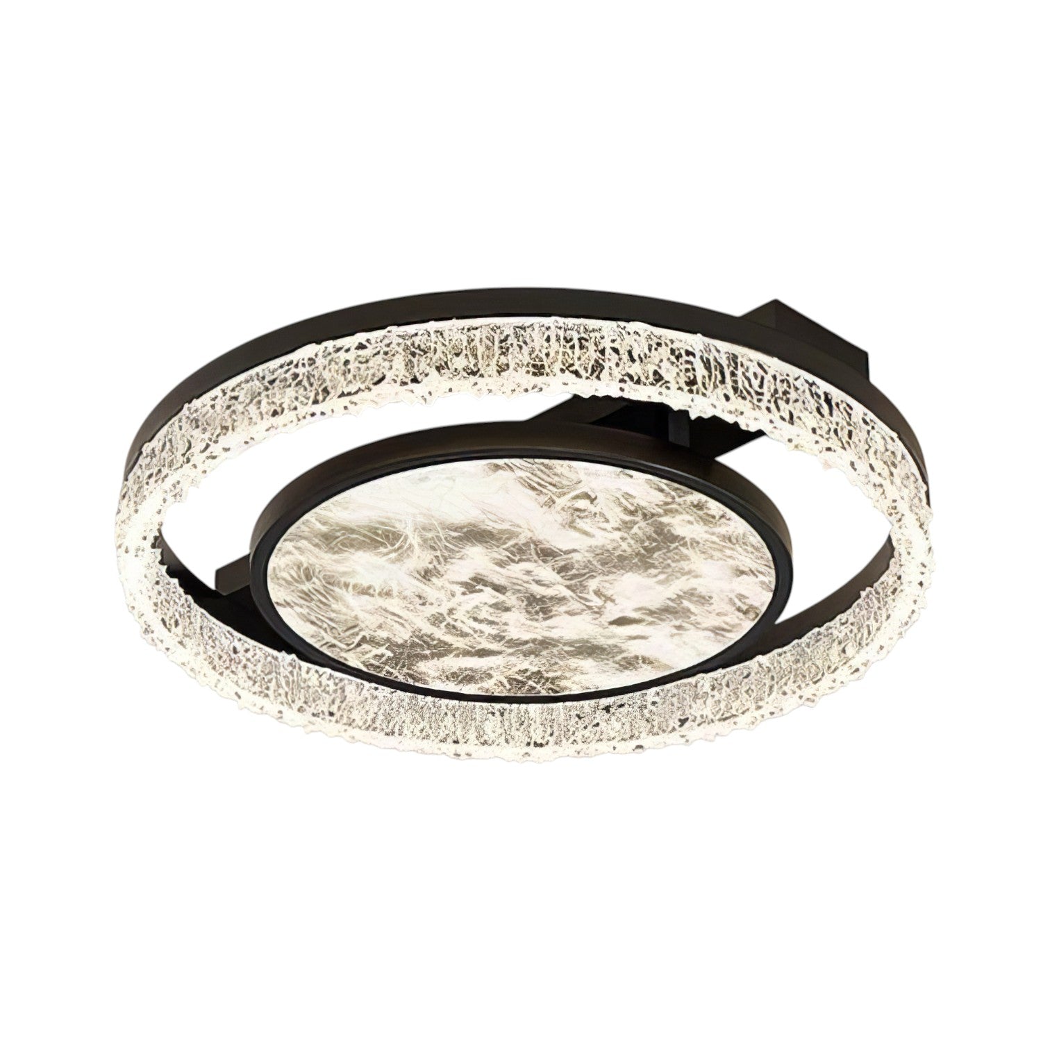 Осветително тяло LED Round SAARI Black еквивалент 400W с дистанционно
