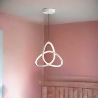 Lustra Led Suspendata 20W Tworings White 3 Functii Led Ceiling Light