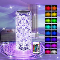 Декоративна LED нощна лампа с докосване, многоцветна RGB Crystal Flow