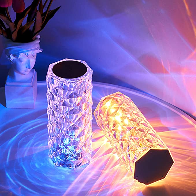 Декоративна LED нощна лампа с докосване, многоцветна RGB Crystal Flow