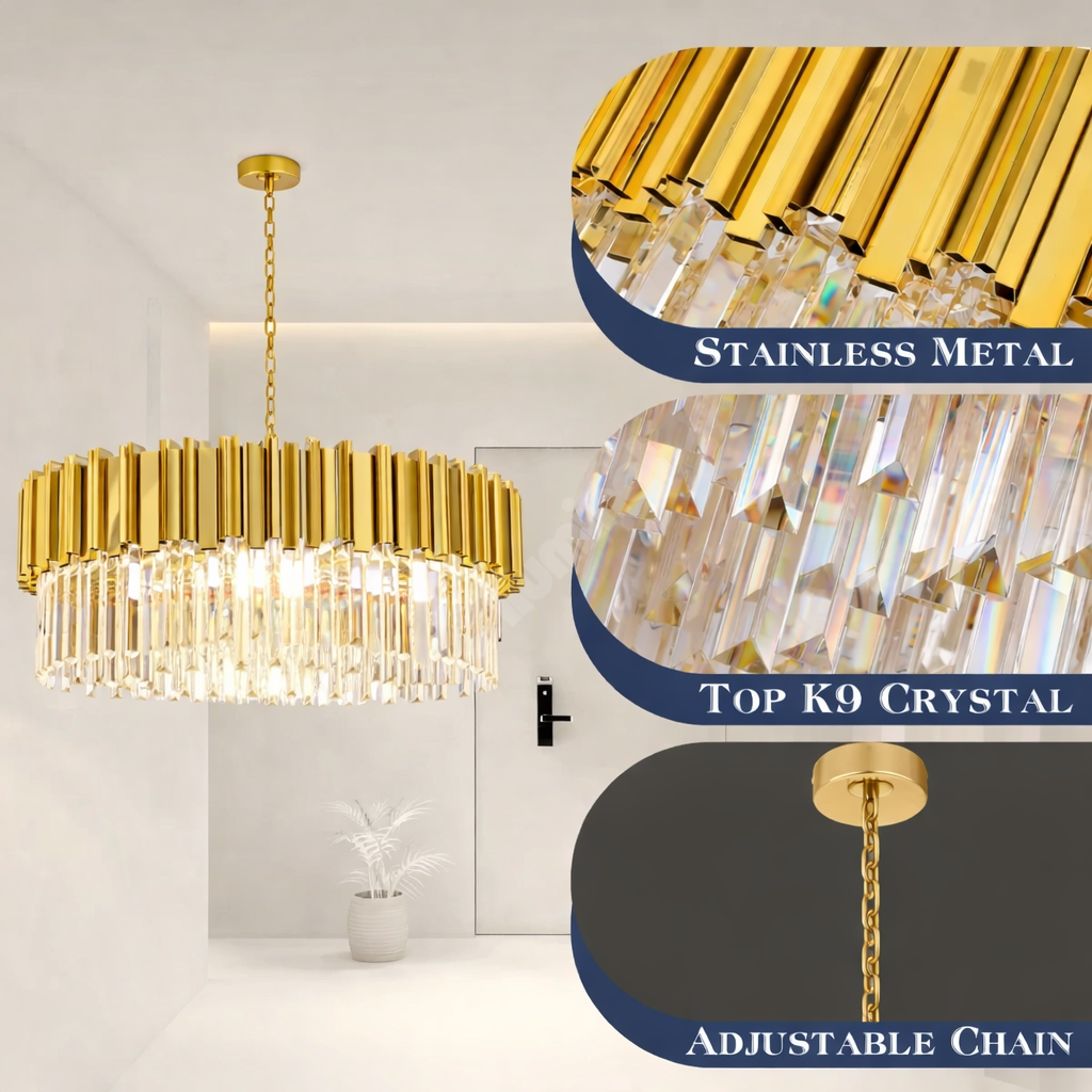 Candelabru Cristal GLORY GOLD 600mm