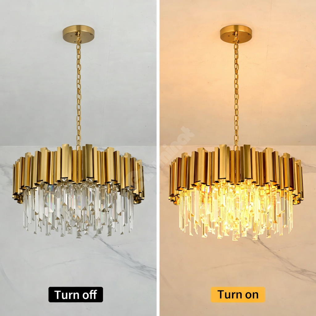 Candelabru Cristal GLORY GOLD 600mm