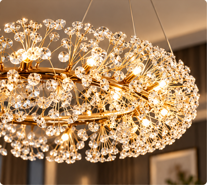 Кристален детайл на Dandelion Gold XXL