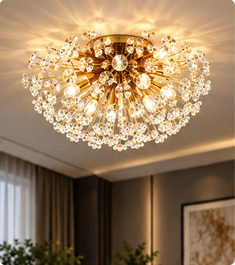 Dandelion Gold за таванен монтаж
